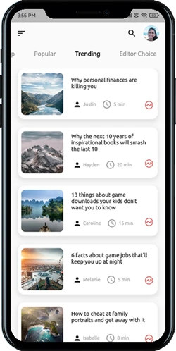 Blogging app feature1